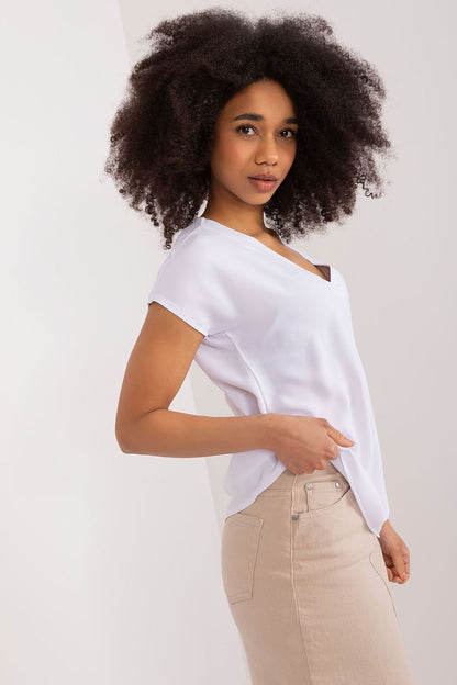 Women's Casual Blouse - Solid Hip Length