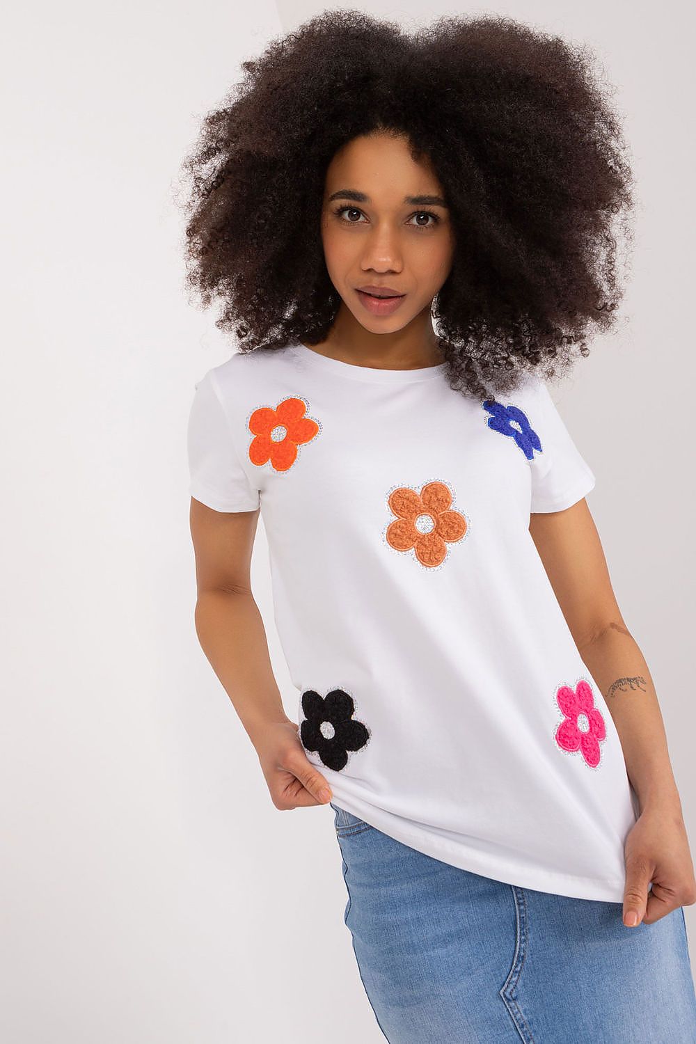 Women's Casual Blouse - Floral Hip Length