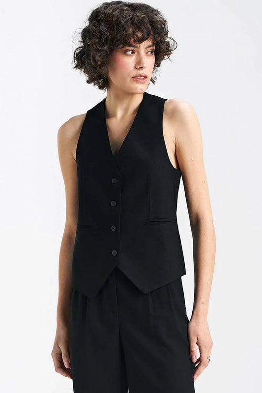 Women Suit Vest - Breathable - Sleeveless Black