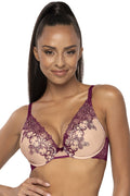Push Up Bra Embroidered Cotton Plunge-Women Bra-GUOCALI