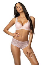 Women Plunge Lace Underwire Padded Bra
