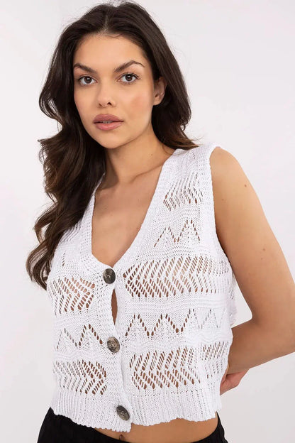 Women Suit Vest - Breathable - Sleeveless White