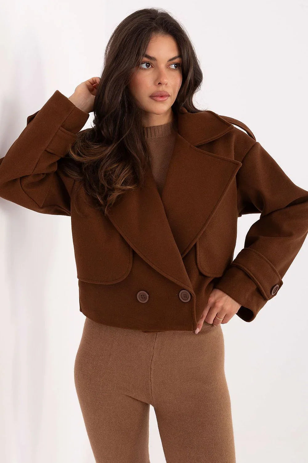Women's Cropped Coat - With Lining Chic, Elegant, Casual