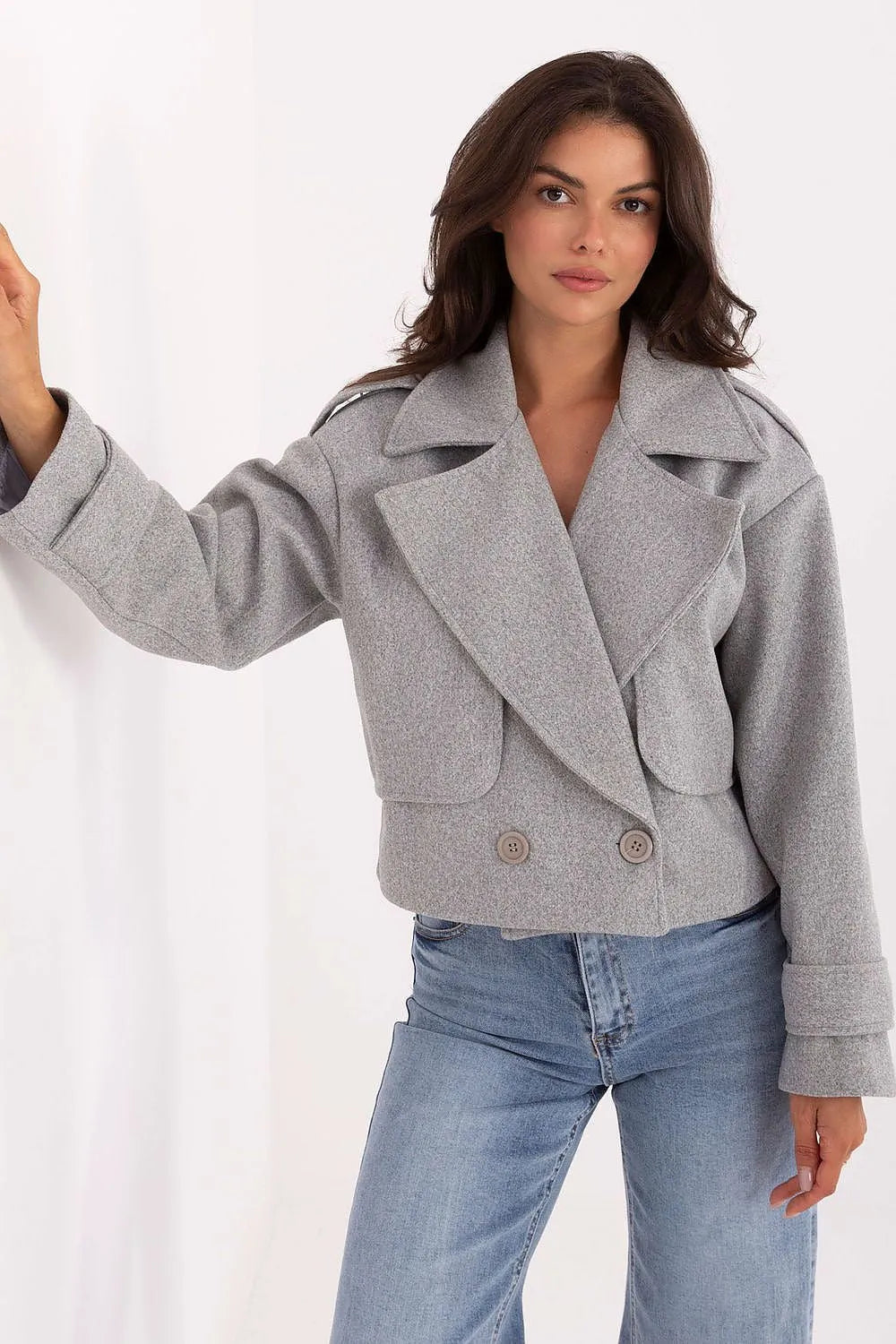 Women's Cropped Coat - With Lining Chic, Elegant, Casual