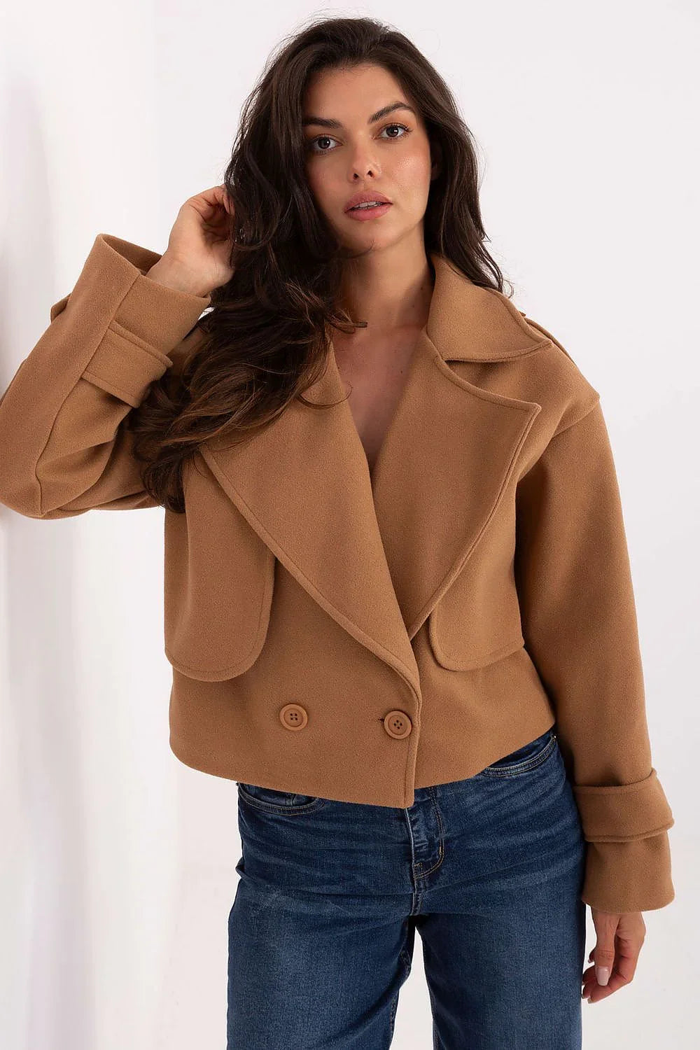 Women's Cropped Coat - With Lining Chic, Elegant, Casual