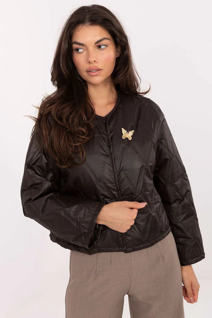 Women's Quilted Jacket - Lightweight Elegant - Brown