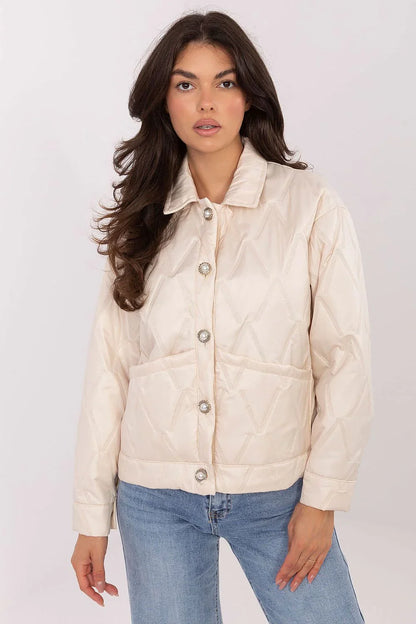 Women's Quilted Jacket - Lightweight Elegant - Brown