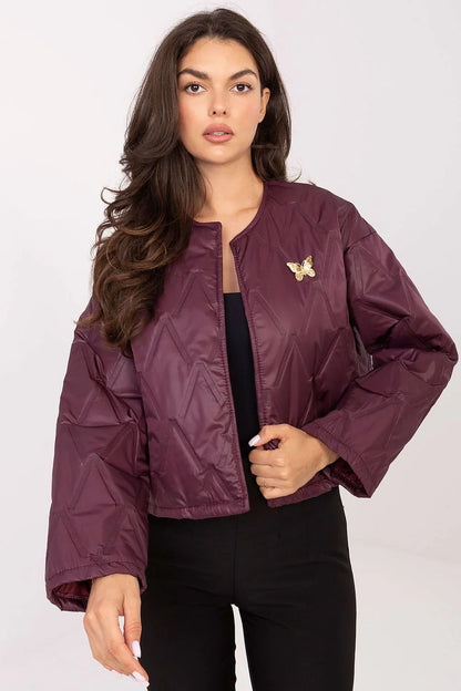 Women's Quilted Jacket - Lightweight Elegant - Brown