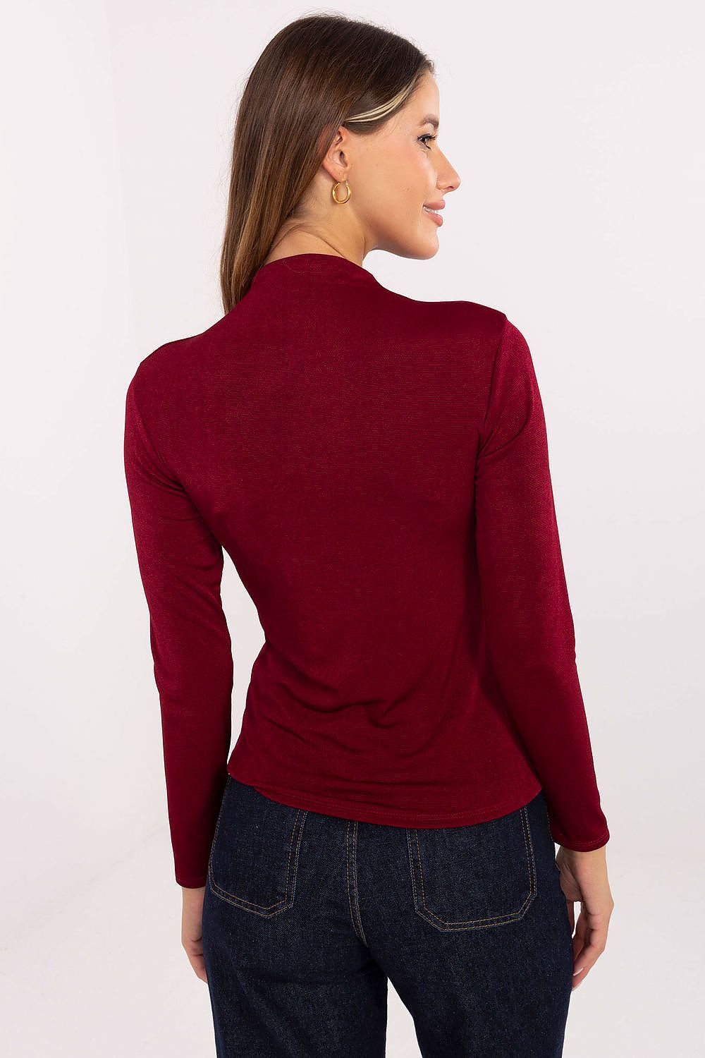 Women's Long Sleeve Blouse - Solid Waist Length