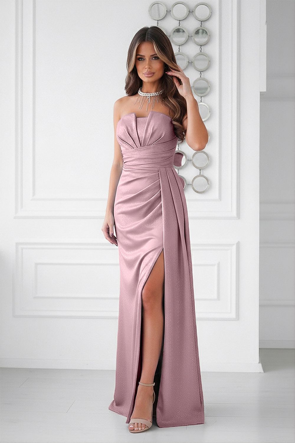  Long dress model 225365 Bicotone 