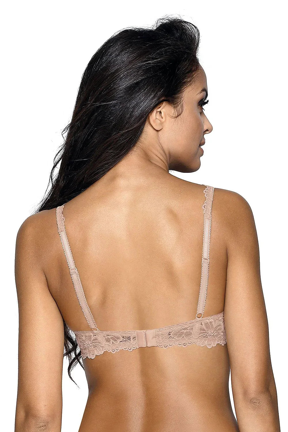 Women Lace Mesh Satin Underwire Bra