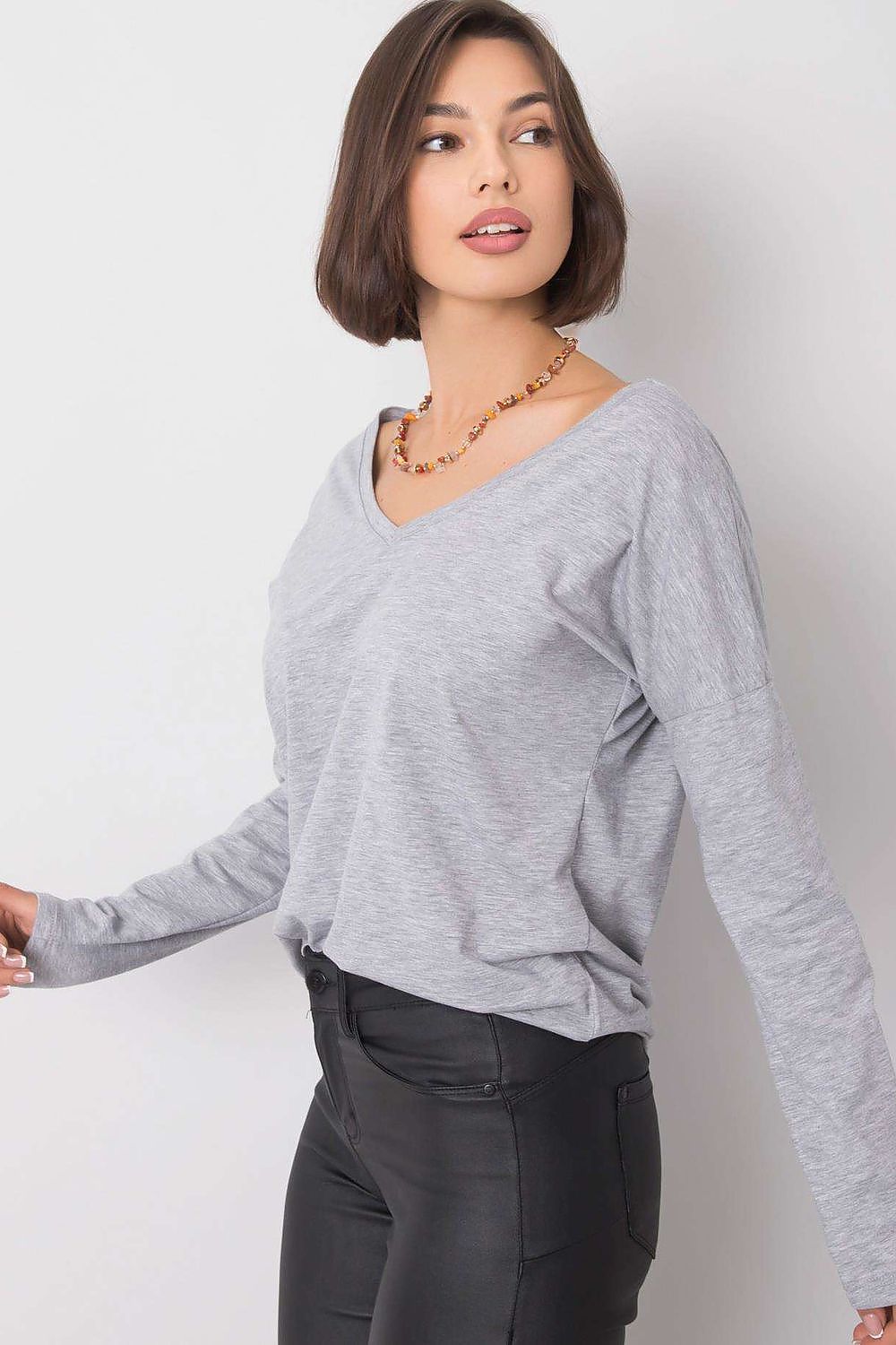 Women's Cotton Blouse - Solid Waist Length