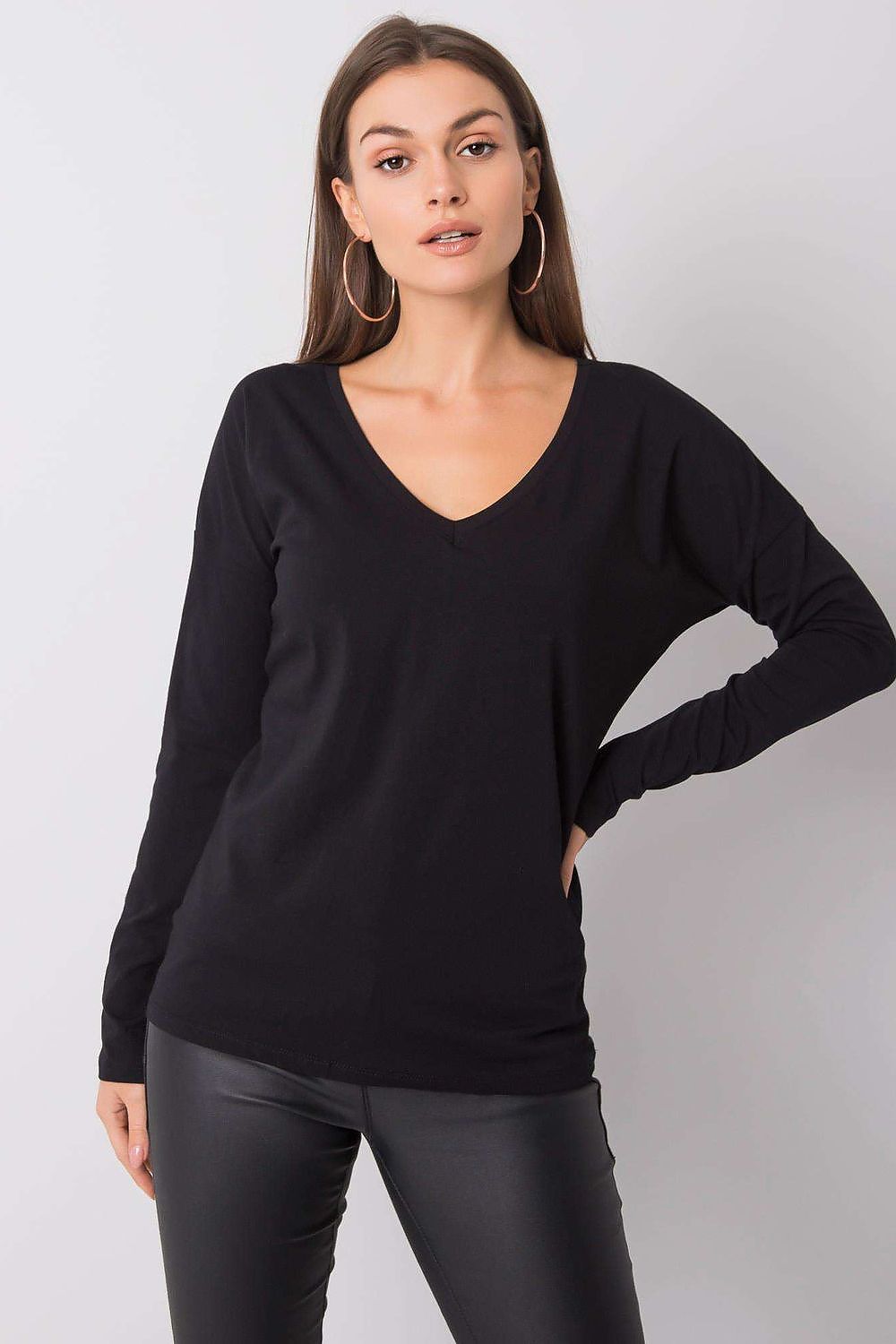 Women's Cotton Blouse - Solid Waist Length