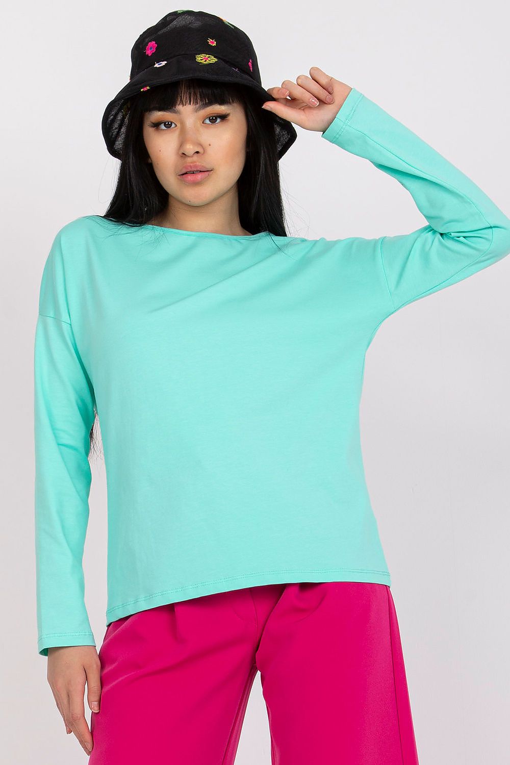 Women's Cotton Blouse - Solid Cropped Length