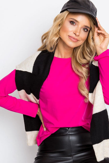 Women's Cotton Blouse - Solid Cropped Length