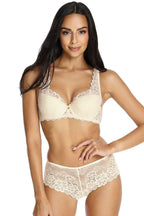 Women Wide Strap Floral Underwire Bra