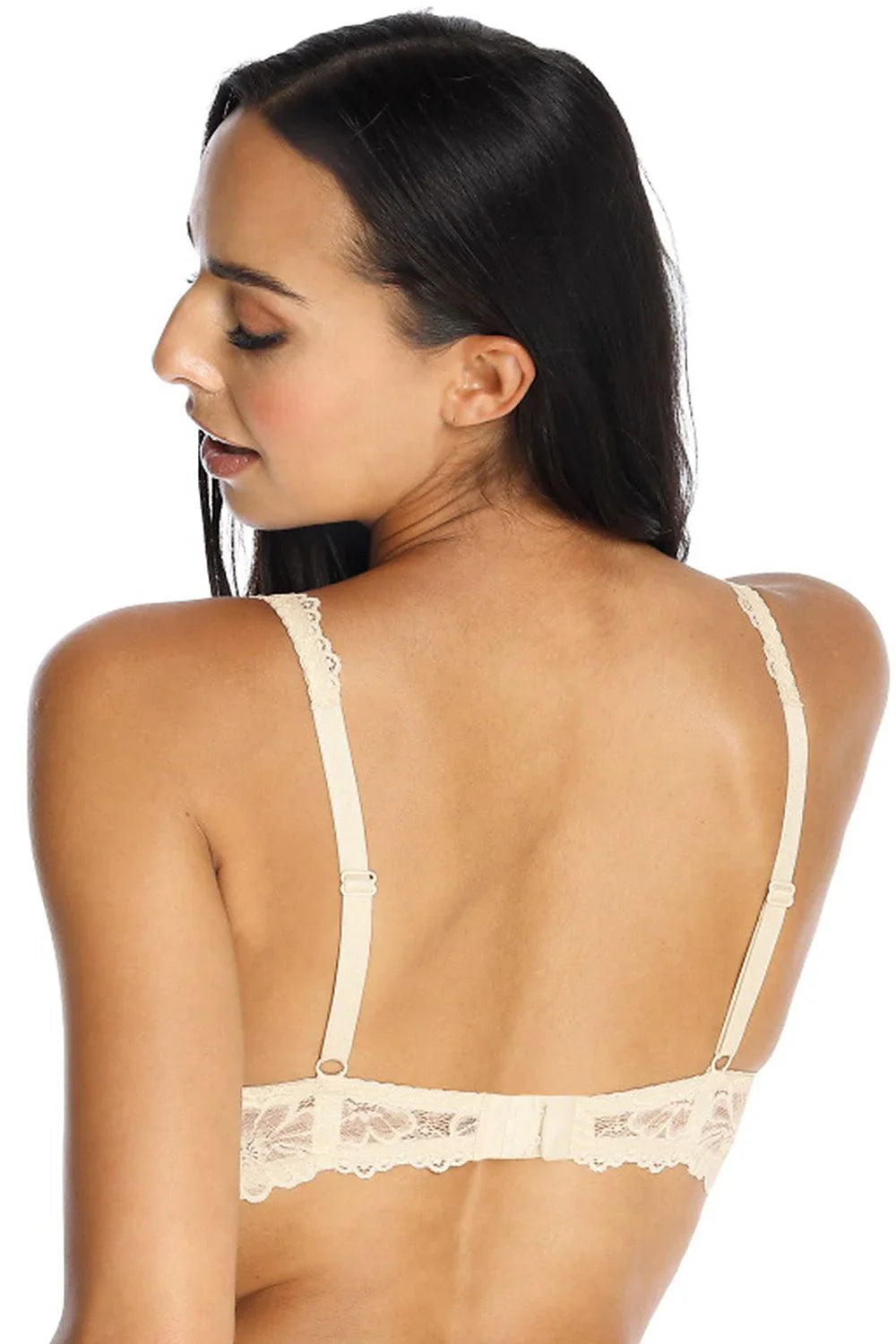 Women Wide Strap Floral Underwire Bra