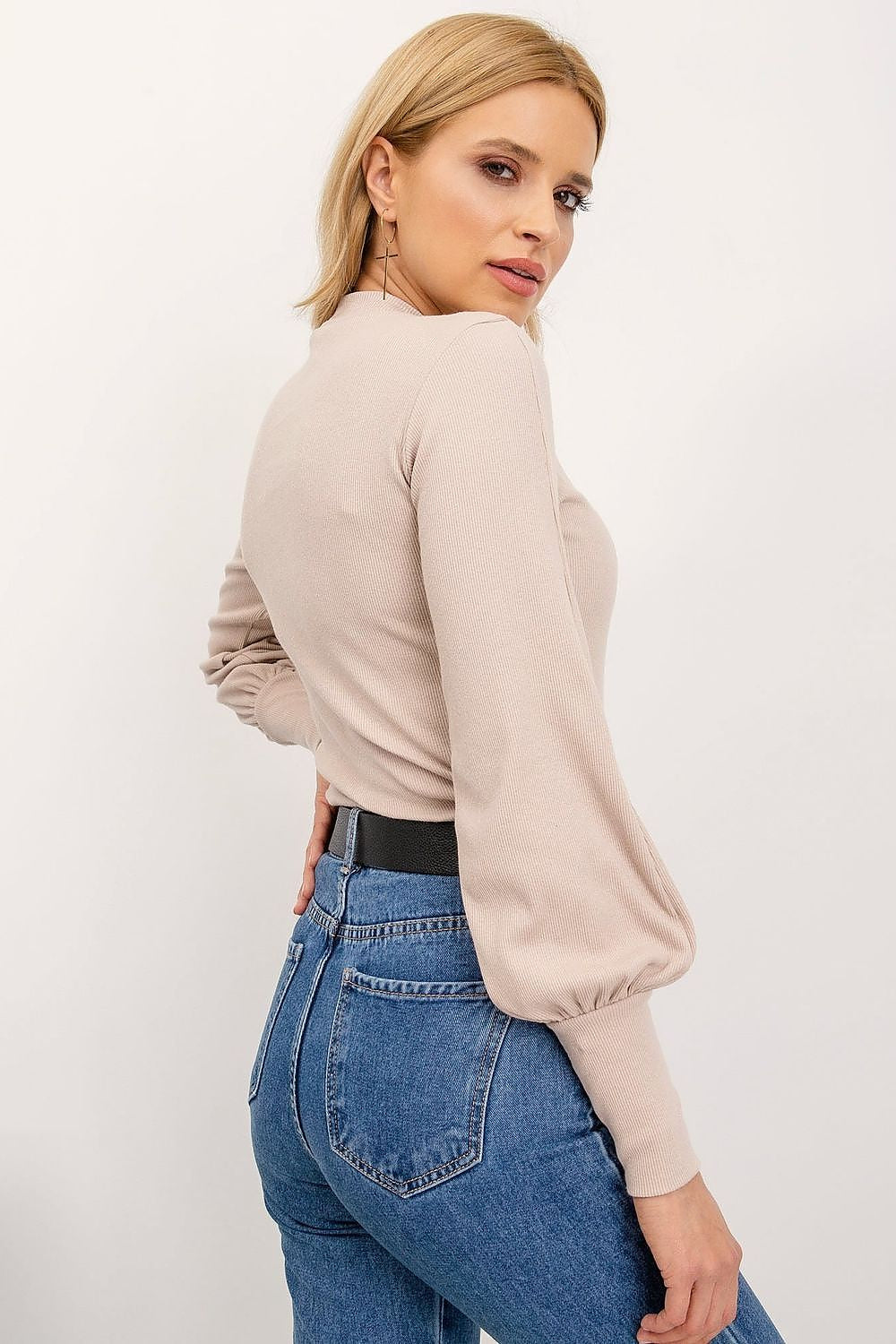 Women's Long Sleeve Blouse - Solid Waist Length