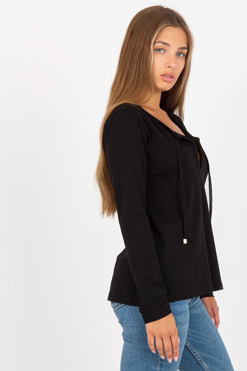 Women's Cotton Blouse - Solid Hip Length