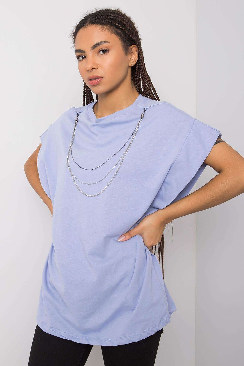 Women's Cotton Blouse - Solid Hip Length