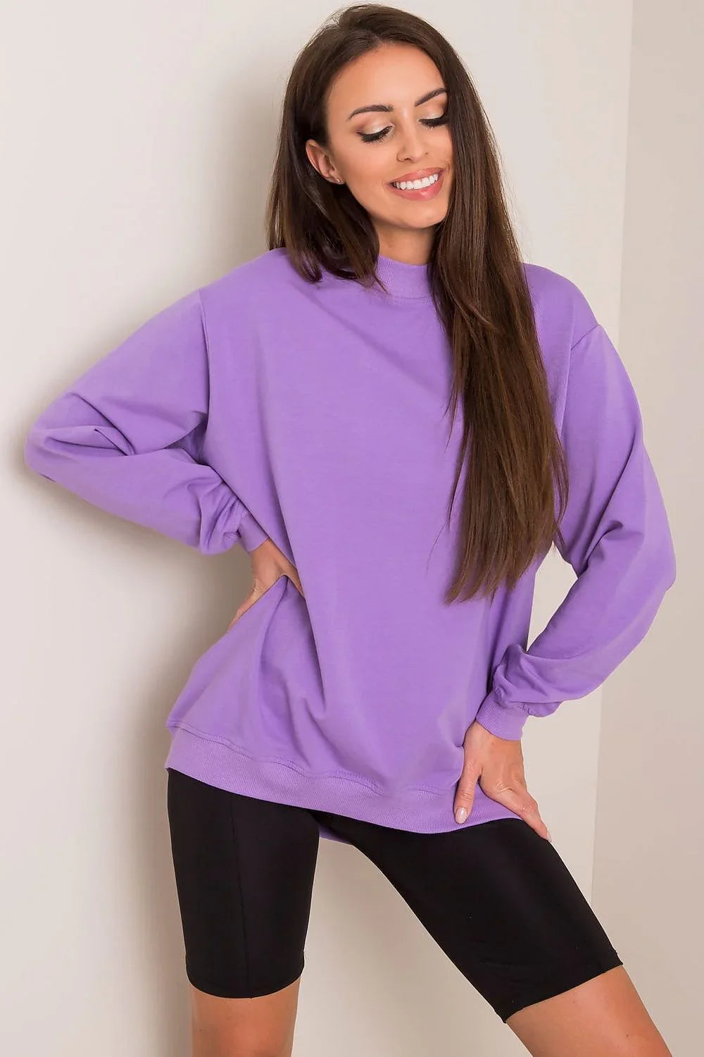 Women's Sweatshirt - Mock-Neck With Regular Fit