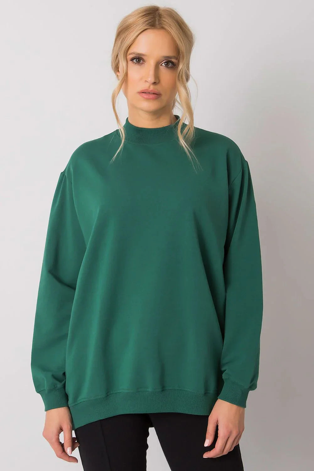 Women's Sweatshirt - Mock-Neck With Regular Fit