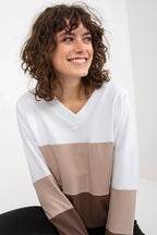 Women's Sweatshirt - V-Neck With Regular Fit