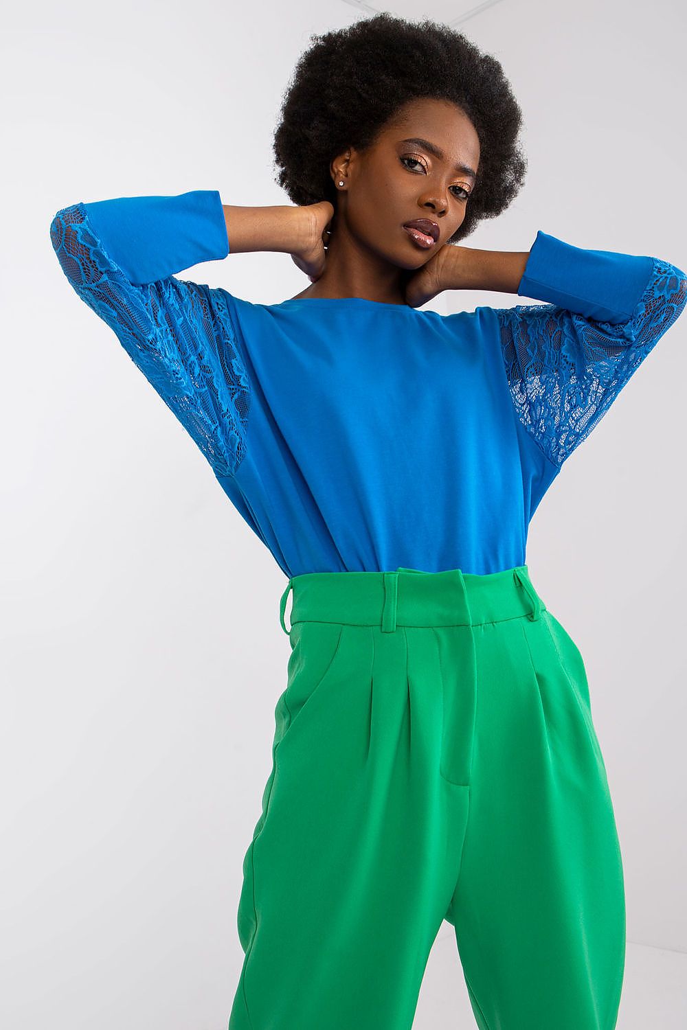 Women's Lace Blouse - Lace Hip Length