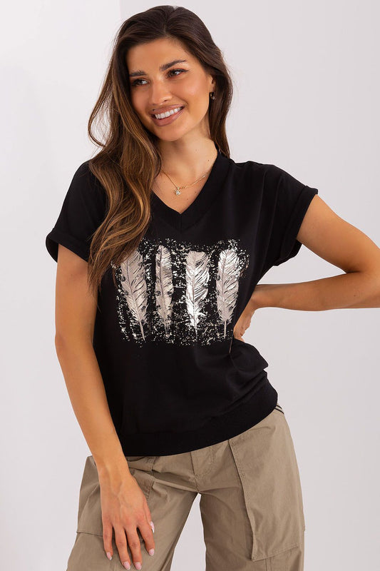 Women's Cotton Blouse - Logo Hip Length