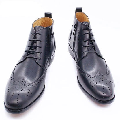 Dorien Formal Leather Ankle Boots -Guocali
