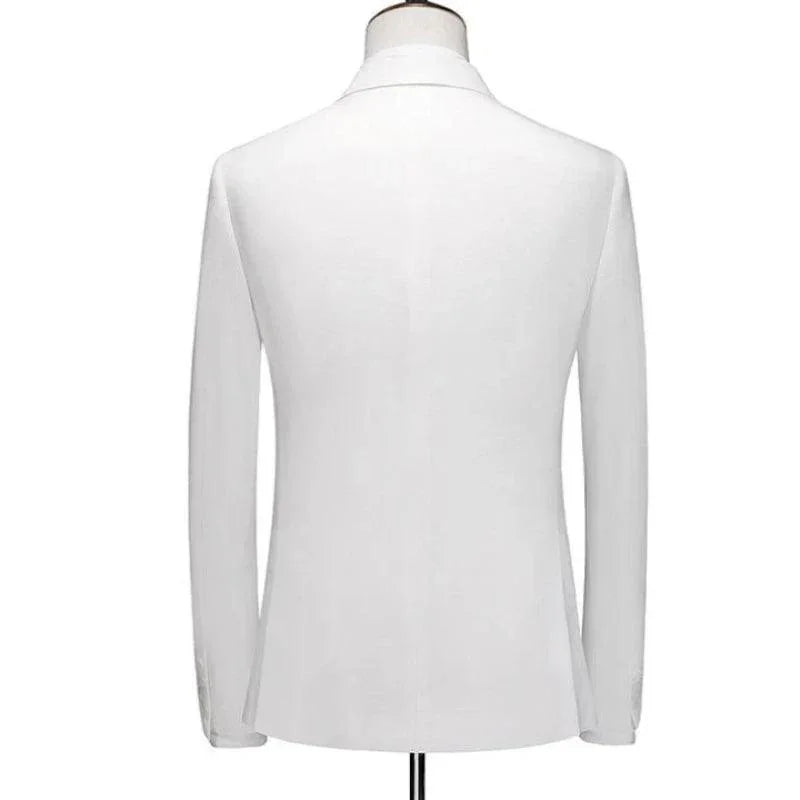 Elegant Men’s Suit - Solid Double-Breasted