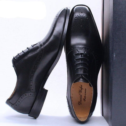 Dress Shoes - Axel Leather Lace-Up Men Shoes - Dress Shoes - Guocali