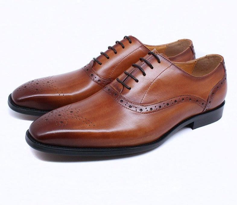 Dress Shoes - Axel Leather Lace-Up Men Shoes - Dress Shoes - Guocali