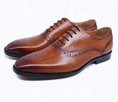 Dress Shoes - Axel Leather Lace-Up Men Shoes - Dress Shoes - Guocali