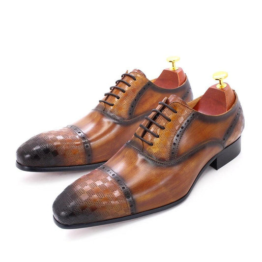 Dress Shoes - Fitch Leather Lace-Up Men Shoes - Dress Shoes - Guocali