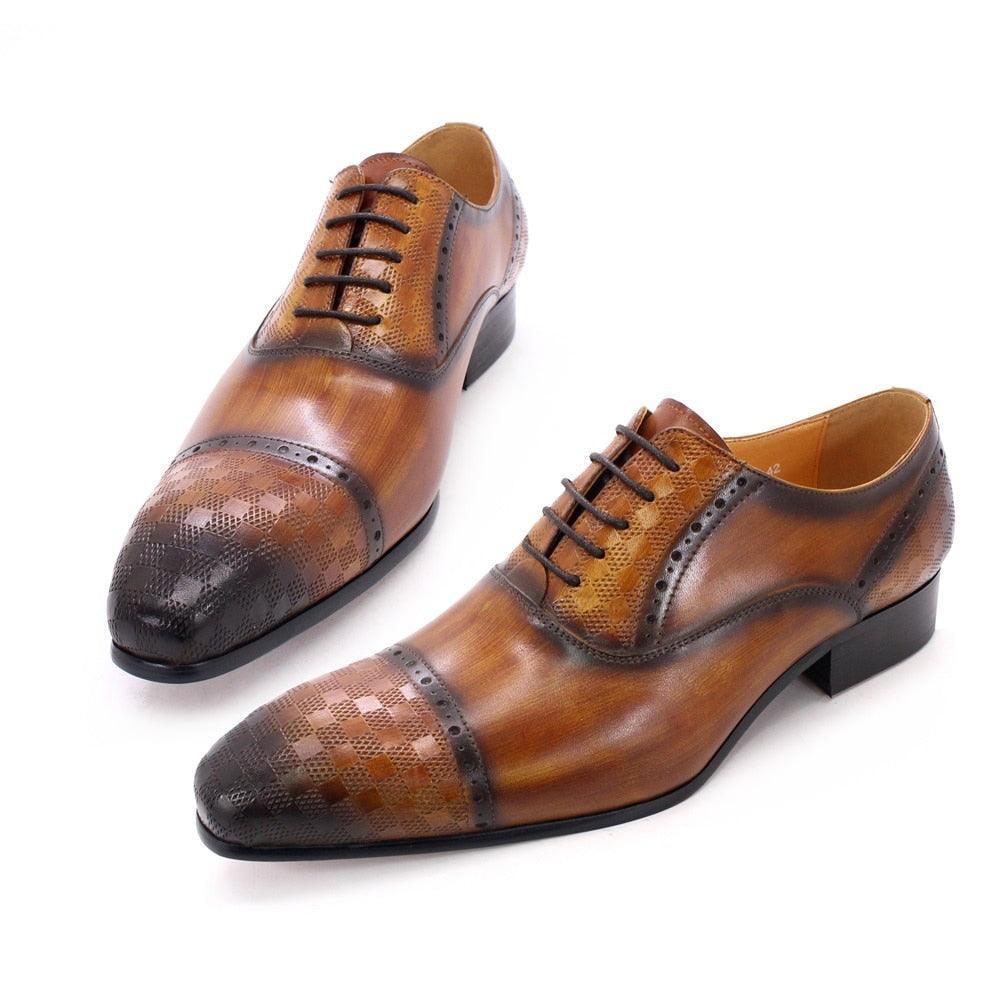 Dress Shoes - Fitch Leather Lace-Up Men Shoes - Dress Shoes - Guocali