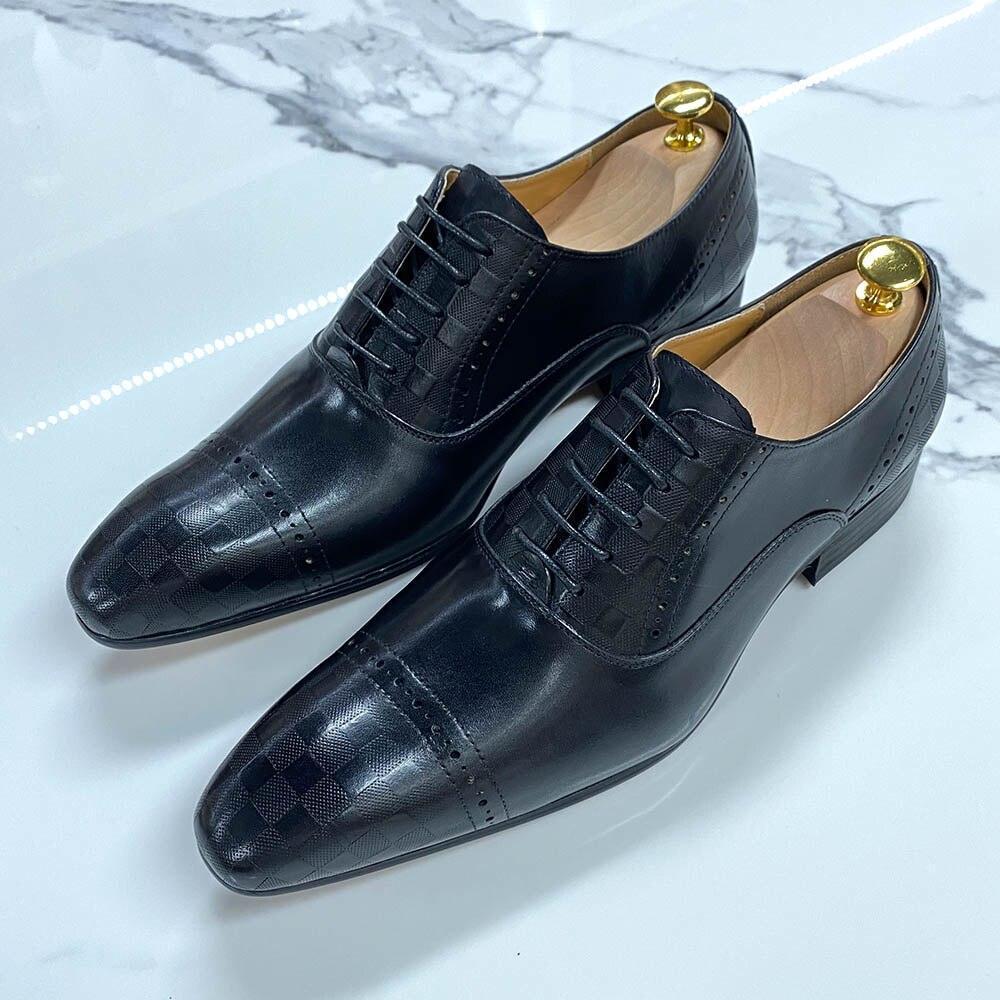 Dress Shoes - Fitch Leather Lace-Up Men Shoes - Dress Shoes - Guocali