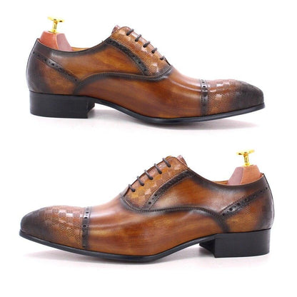 Dress Shoes - Fitch Leather Lace-Up Men Shoes - Dress Shoes - Guocali