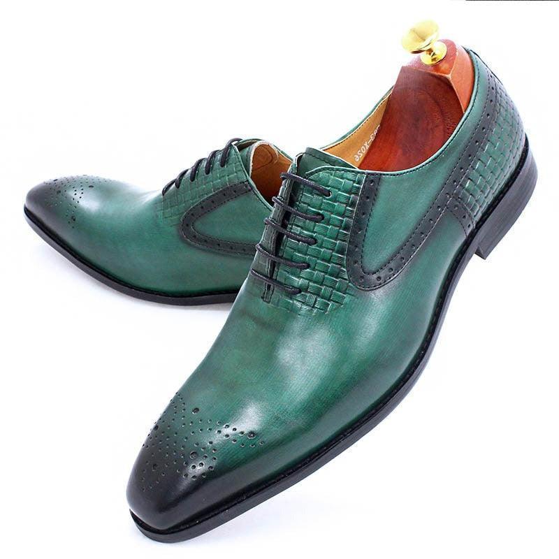 Dress Shoes - Ryder Leather Lace-Up Men Shoes - Dress Shoes - Guocali