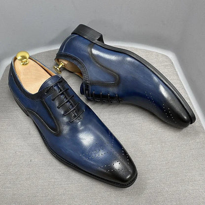 Dress Shoes - Sandro Glossy Lace-Up Men Shoes -Guocali