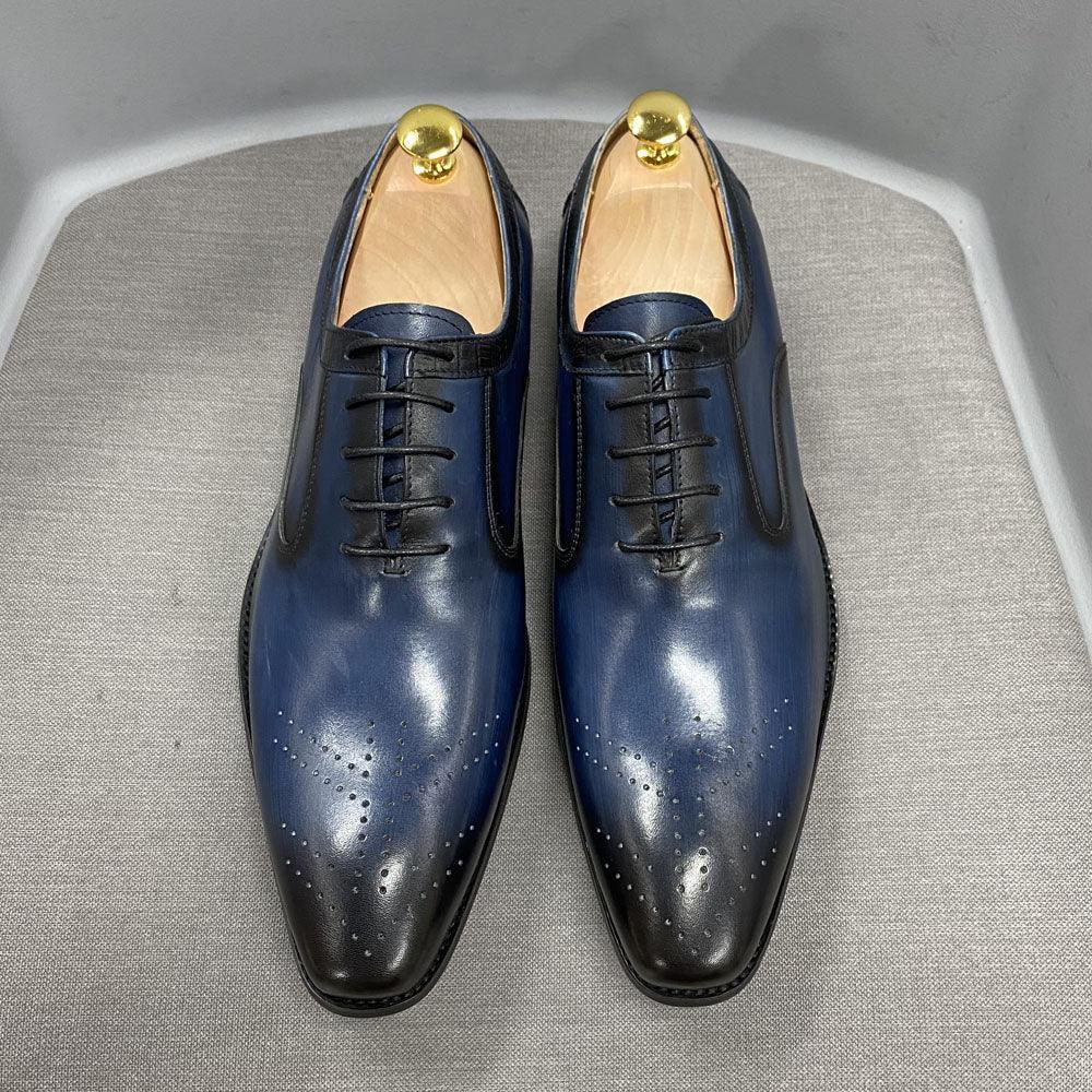 Dress Shoes - Sandro Glossy Lace-Up Men Shoes - Dress Shoes - Guocali