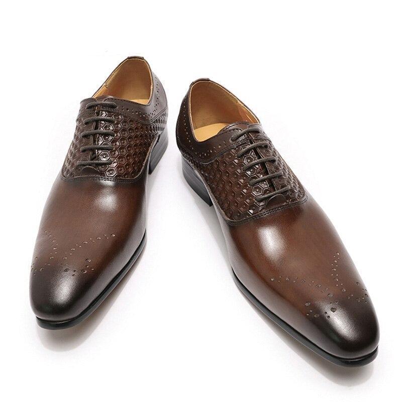 Dress Shoes - Thayer Glossy Men Shoes - Dress Shoes - Guocali