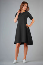 Elegant Boat Neck Short Sleeves Day Dress