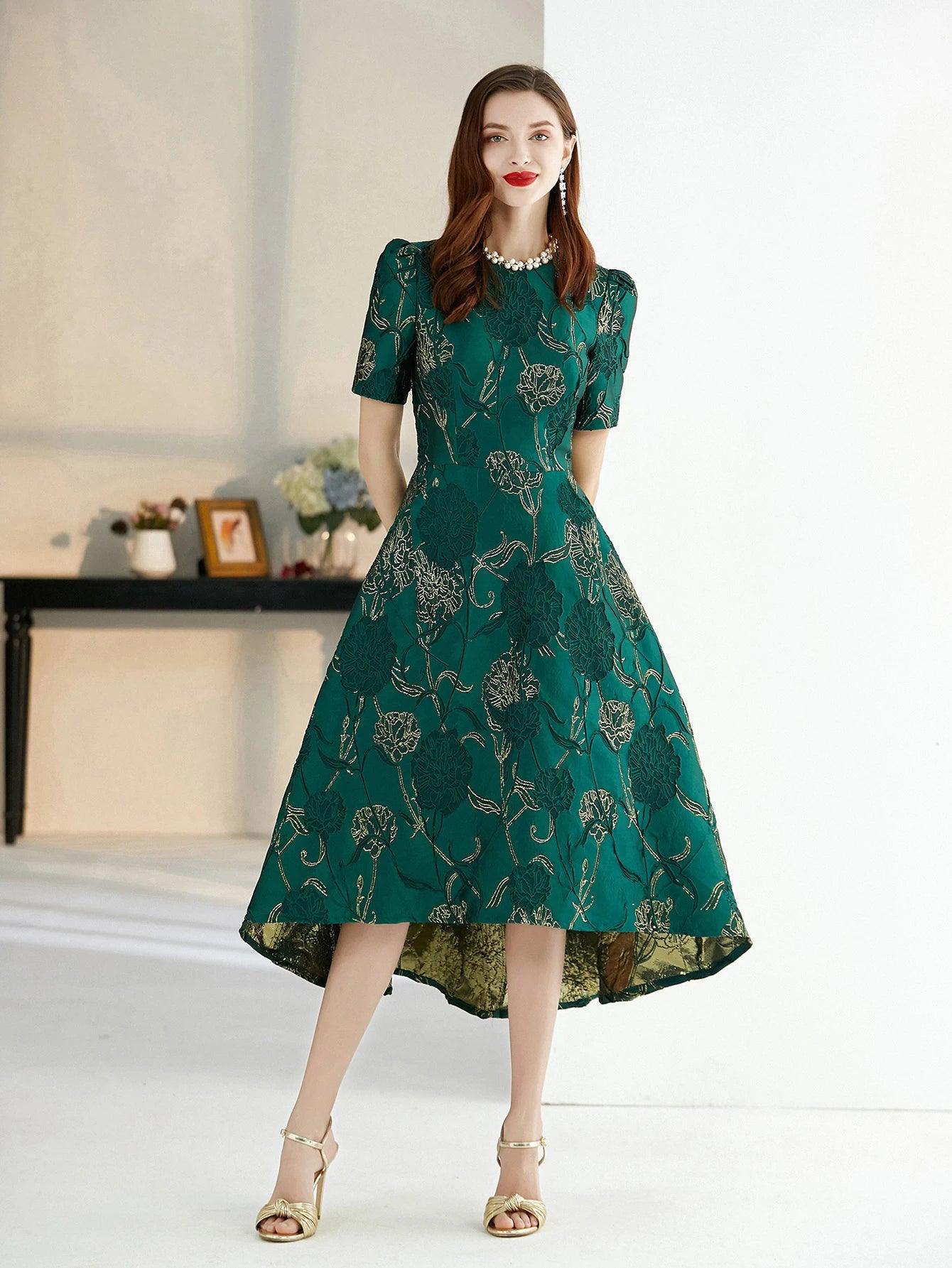 Elegant Boho Floral Long Evening Dress - Floral Dress - Guocali