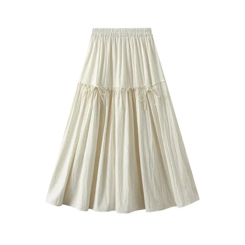 Elegant Bow A-Line Skirt - A-Line Skirt - Guocali