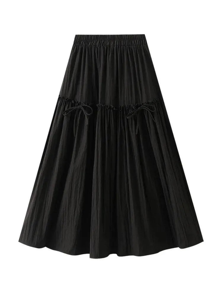 Elegant Bow A-Line Skirt - A-Line Skirt - Guocali