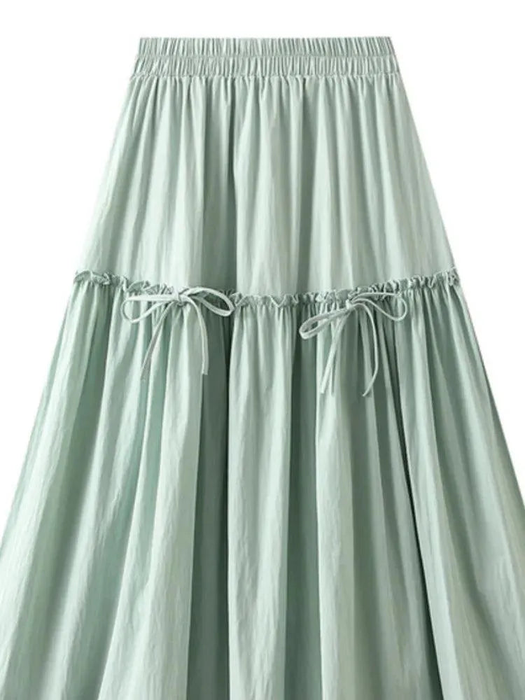 Elegant Bow A-Line Skirt - A-Line Skirt - Guocali