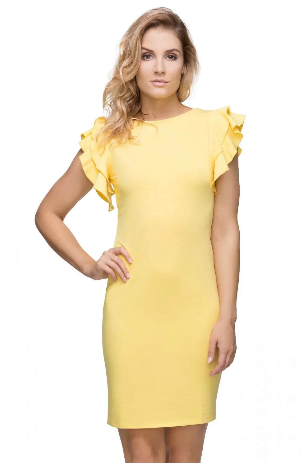Elegant Crew Neck Evening Dress