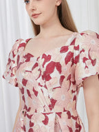 Elegant Embroidery Jacquard Long Prom Dress -Guocali