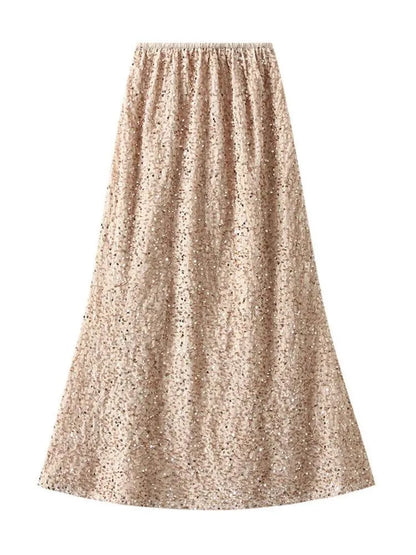 Elegant Fishtail Sequin Skirt Fairy Wind Corduroy - Sequin Skirt - Guocali